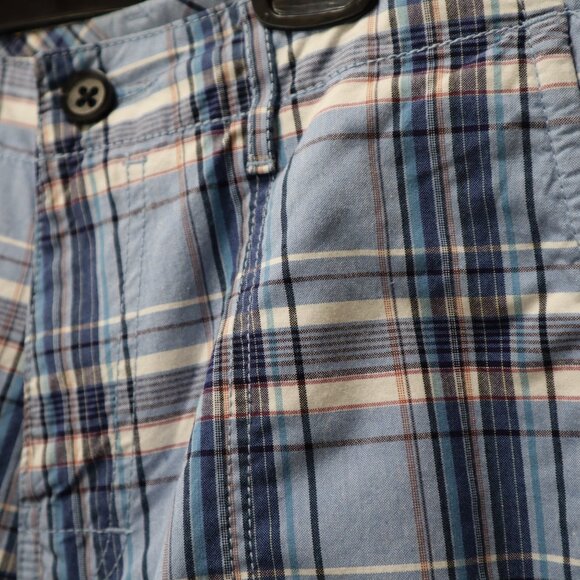 NWT Hugo Boss Orange Blue Plaids Men's Sweat Shorts Beach Athletic Size US 34R - Picture 3 of 13